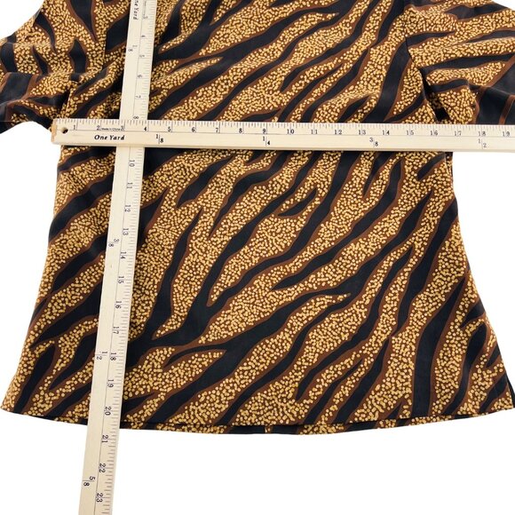 Cynthia Howie Maggy Boutique Womens Silk Zebra Print Top & Skirt Set Size 8 - Picture 7 of 9